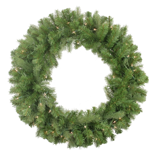 Pre-Lit Noble Fir Artificial Christmas Wreath - 30-Inch, Clear Lights
