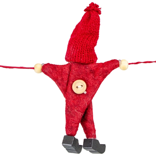 30" Red and White Knit Gnome Novelty Christmas Garland