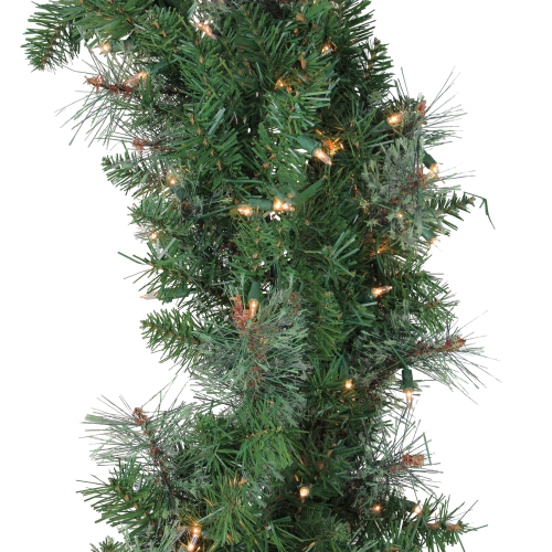 Pre-Lit Mixed Cashmere Pine Artificial Christmas Wreath - 48-Inch, Clear Lights