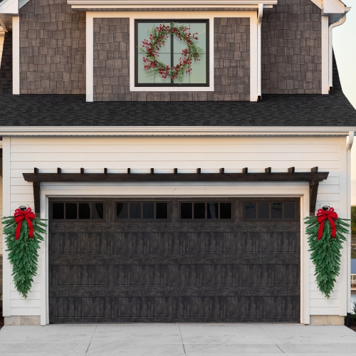 60" Green Pine Artificial Christmas Teardrop Swag - Unlit