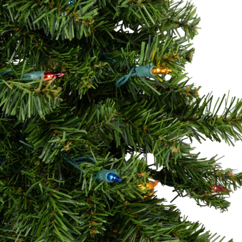 36" Pre-Lit Canadian Pine Artificial Christmas Wreath - Multi Lights