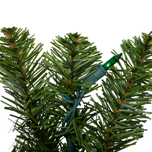 36" Pre-Lit Canadian Pine Artificial Christmas Wreath - Multi Lights