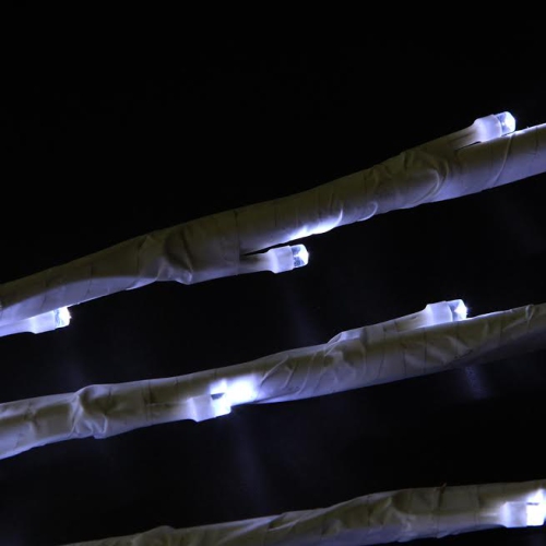 Set of 6 Branch Spray Driveway Pathway Markers - 8 ft, Pure White LED Lights