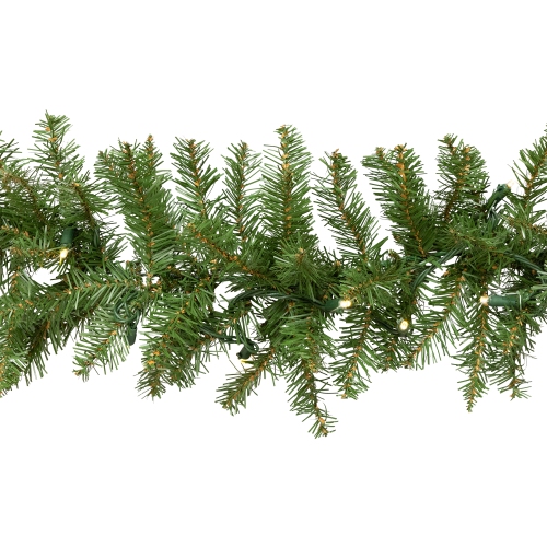 9' x 10" Pre-Lit Northern Pine Artificial Christmas Garland - Warm White LED Lights