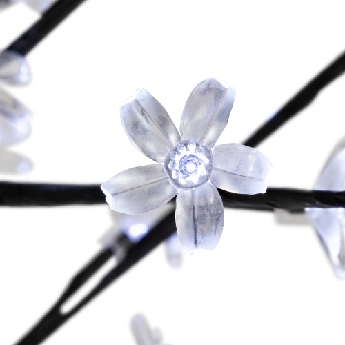 4' Pre-Lit Artificial Cherry Blossom Flower Tree - Pure White LED Lights