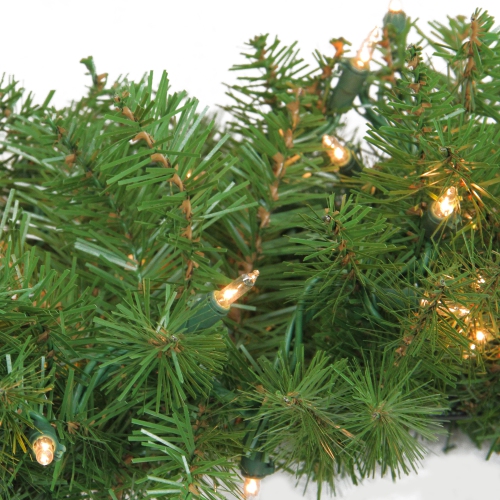 Pre-Lit Northern Pine Artificial Christmas Wreath - 48-Inch, Clear Lights