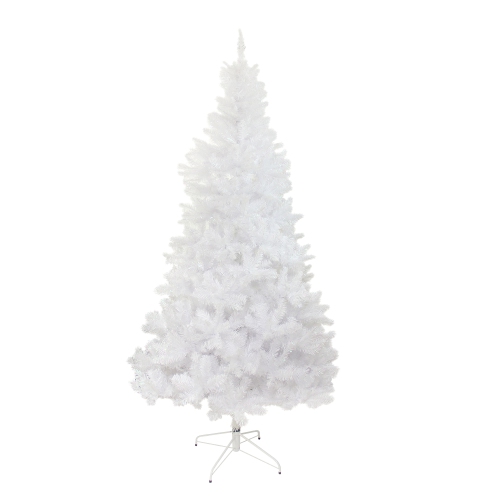 NORTHLIGHT  7.5' Glimmer Iridescent Spruce Full Artificial Christmas Tree - Unlit In White 
