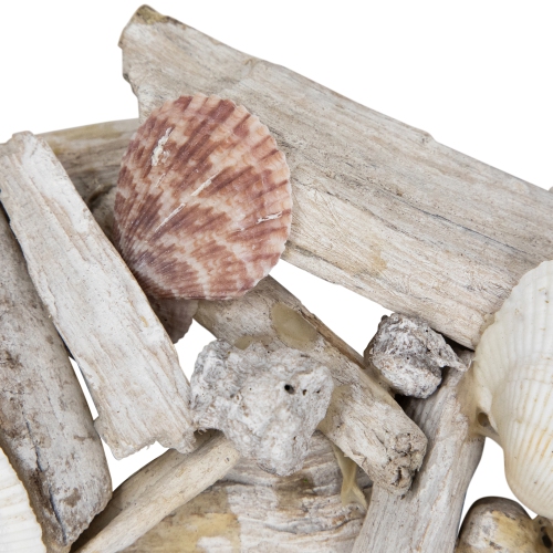 Nautical Driftwood and Seashell Artificial Summer Wreath, 12.5-Inch