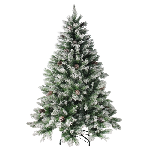 NORTHLIGHT  6' Medium Flocked Angel Pine Artificial Christmas Tree - Unlit