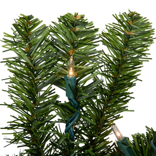 36" Pre-Lit Canadian Pine Artificial Christmas Wreath, Clear Lights