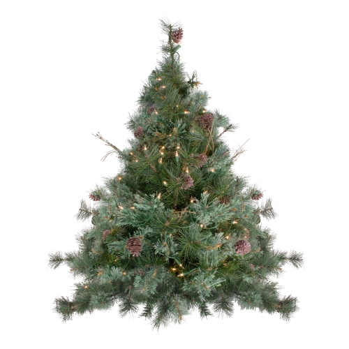 3' Pre-Lit Country Mixed Pine Artificial Christmas Wall or Door Tree - Clear Lights