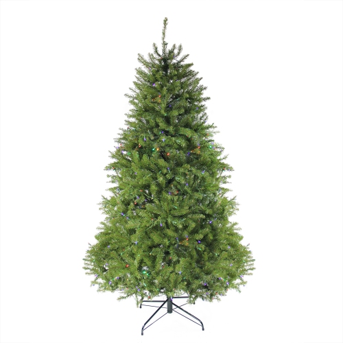 NORTHLIGHT  7.5' Pre-Lit Full Northern Pine Artificial Christmas Tree - Multicolor Led Lights
