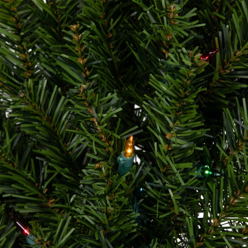 Pre-Lit Canadian Pine Artificial Christmas Wreath - 30-Inch, Multi Lights