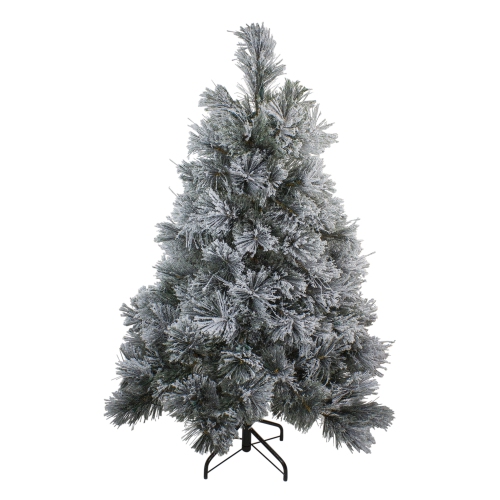 NORTHLIGHT  4.5' Flocked Spruce Artificial Christmas Tree - Unlit In Black
