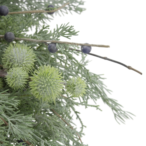 Pinecones and Blueberries Artificial Christmas Wreath, 28-Inch, Unlit