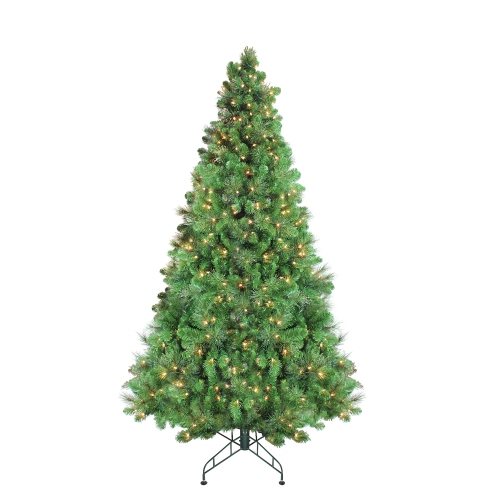 7.5' Pre-Lit Medium Canterbury Spruce with Dewdrops Artificial Christmas Tree - Clear LED Lights