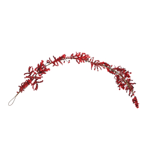 NORTHLIGHT  6' X 8" Burgundy Berry Artificial Christmas Garland- Unlit In Red