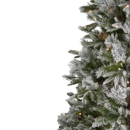 6.5' Pre-Lit LED Full Mixed Rose Mary Emerald Angel Pine Artificial Christmas Tree - Clear Lights