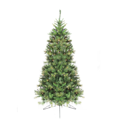 NORTHLIGHT  6.5' Pre-Lit Medium Canyon Pine Artificial Christmas Wall Tree, Clear Lights