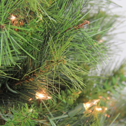 6.5' Pre-Lit Medium Canyon Pine Artificial Christmas Wall Tree, Clear Lights
