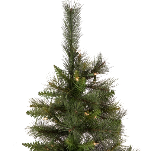 6.5' Pre-Lit Medium Canyon Pine Artificial Christmas Wall Tree, Clear Lights