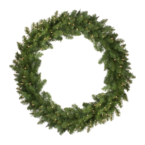 Pre-Lit Eastern Pine Artificial Christmas Wreath - 48-Inch, Clear Lights