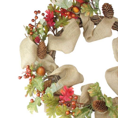 Berry and Pine Cones Artificial Thanksgiving Wreath - 18-Inch, Unlit