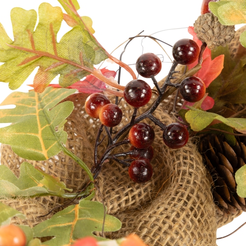 Berry and Pine Cones Artificial Thanksgiving Wreath - 18-Inch, Unlit