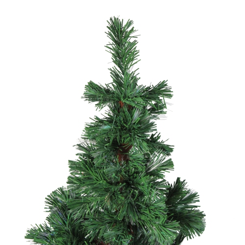 4' Pre-Lit Fiber Optic Artificial Spiral Pine Christmas Tree - Multi Lights