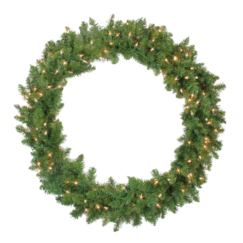 NORTHLIGHT  Pre-Lit Northern Pine Artificial Christmas Wreath - 36-Inch, Clear Lights