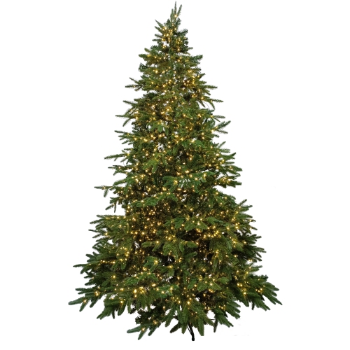 7.5' Pre-Lit Birch River Fir Artificial Christmas Tree, Candlelight Clear Lights