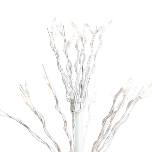 4' White Lighted Christmas Cascade Twig Tree Outdoor Decoration - Clear Lights