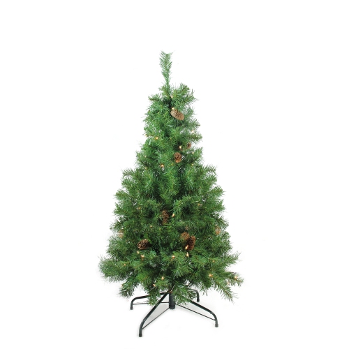 4' x 30" Pre-Lit Dakota Red Pine Full Artificial Christmas Tree - Clear Lights