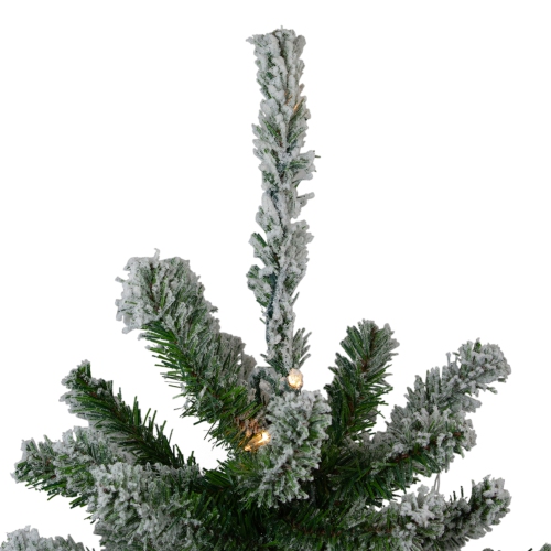 3' Pre-Lit Flocked Alpine Artificial Christmas Tree - Clear Lights