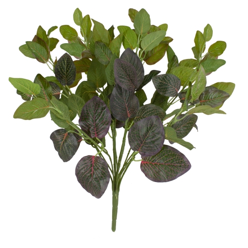 18.5" Green and Red Two Toned Spring Artificial Net Floral Bush