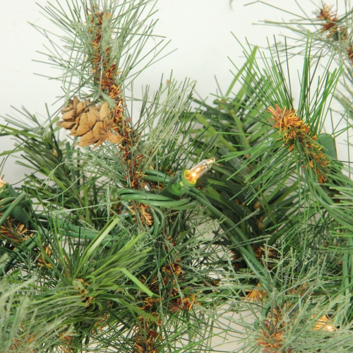 9' x 12" Pre-Lit Country Mixed Pine Artificial Christmas Garland - Clear Dura-Lit Lights