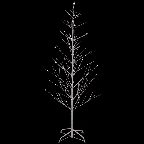 6' LED Lighted White Birch Christmas Twig Tree - Pure White Lights
