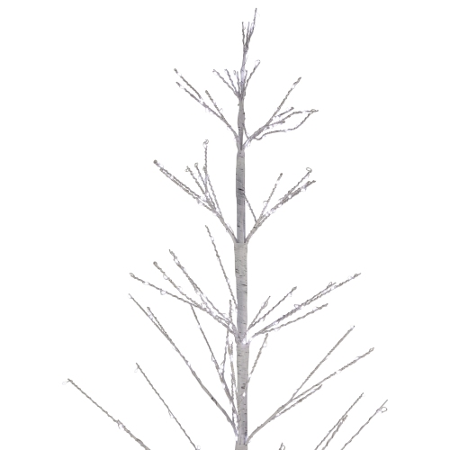 6' LED Lighted White Birch Christmas Twig Tree - Pure White Lights