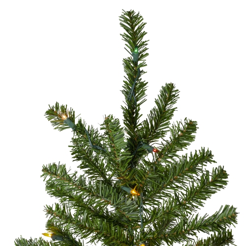 6.5' Pre-Lit Canadian Pine Artificial Pencil Christmas Tree - Multi Lights