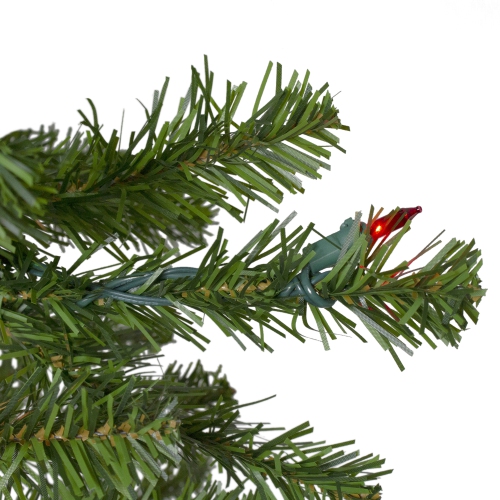 6.5' Pre-Lit Canadian Pine Artificial Pencil Christmas Tree - Multi Lights