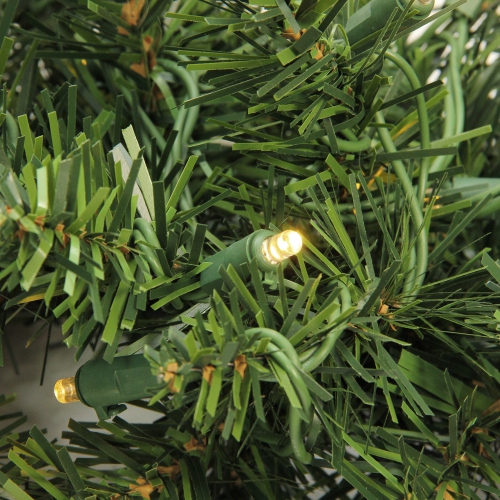 Pre-Lit Buffalo Fir Artificial Christmas Wreath - 36-Inch, Warm White LED Lights