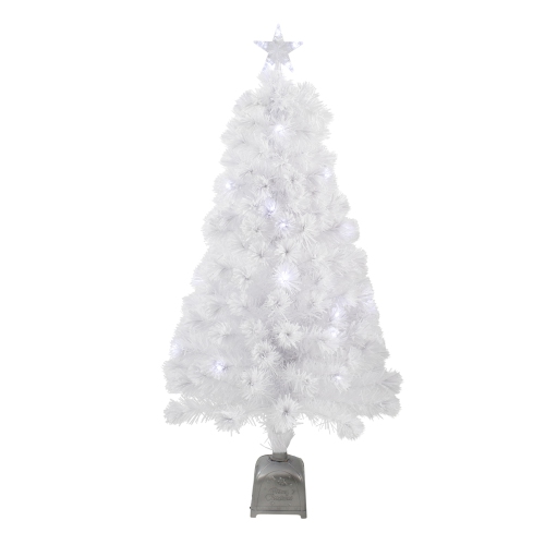 NORTHLIGHT  4' Pre-Lit Slim Color Changing Fiber Optic Artificial Christmas Tree - Multicolor Led Lights