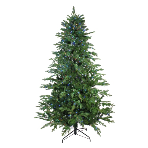 7.5' Pre-Lit Medium Ashland Sitka Spruce Artificial Christmas Tree - Multicolor LED Lights