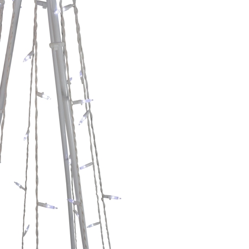 5' Pure White LED Lighted Cone Tree Outdoor Christmas Decoration