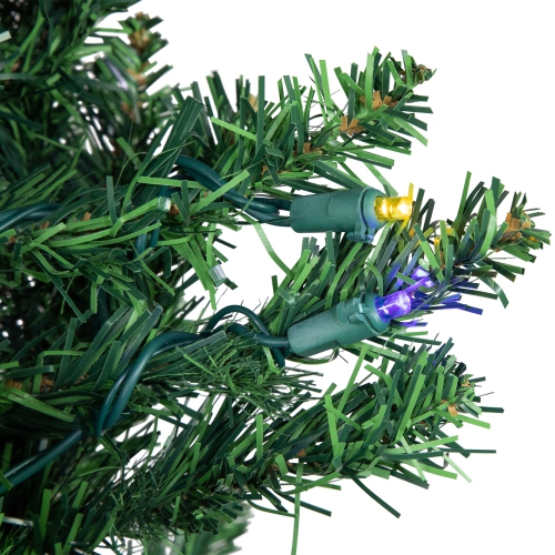 6' Pre-Lit LED Pencil Northern Balsam Fir Artificial Christmas Tree - Multi Lights