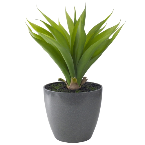 NORTHLIGHT  22" Potted Artificial Agave Plant In Green