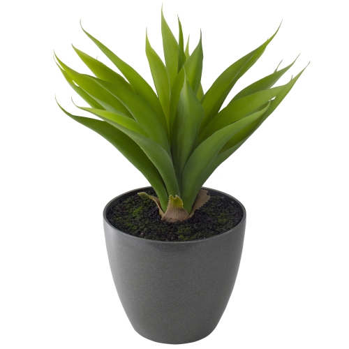 22" Potted Green Artificial Agave Plant