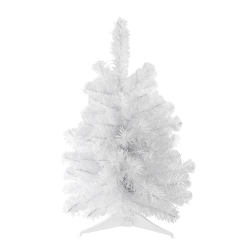 NORTHLIGHT  1.5' Medium Snow Pine Artificial Christmas Tree - Unlit In White