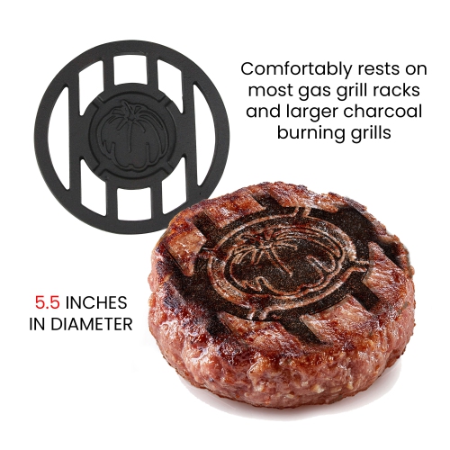 Halloween Harvest Inspired Pumpkin Round Cast Iron Branding Grill Iron Accessory