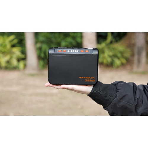 ROCKSOLAR Weekender Max 80W Portable Power Station 30000mAh Battery - Lithium Battery and Solar Generator
